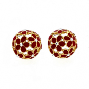 Oorbellen Emaille Rond #2